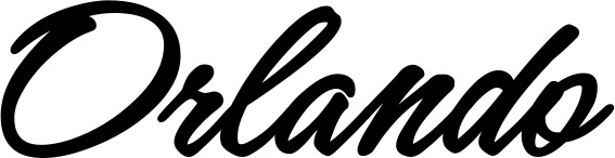 Vorschau des Bootsnamens "Orlando" als Schriftzug für "Bootsbeschriftung Klassisch 71"