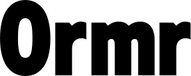 Vorschau des Bootsnamens "Ormr" als Schriftzug für "Bootsbeschriftung Fett 24"