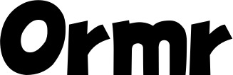 Vorschau des Bootsnamens "Ormr" als Schriftzug für "Bootsbeschriftung Neu 48"