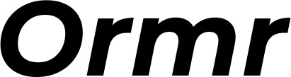 Vorschau des Bootsnamens "Ormr" als Schriftzug für "Bootsbeschriftung Kursiv 07"