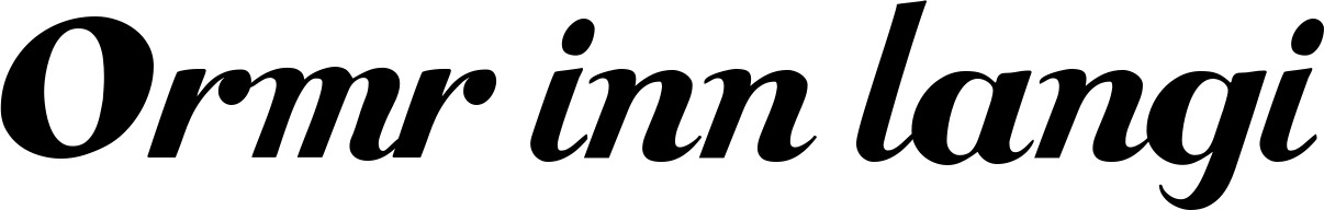 Vorschau des Bootsnamens "Ormr inn langi" als Schriftzug für "Bootsbeschriftung Klassisch 26"