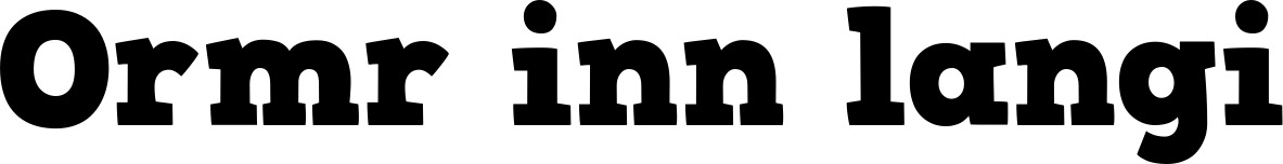 Vorschau des Bootsnamens "Ormr inn langi" als Schriftzug für "Bootsbeschriftung Fett 03"