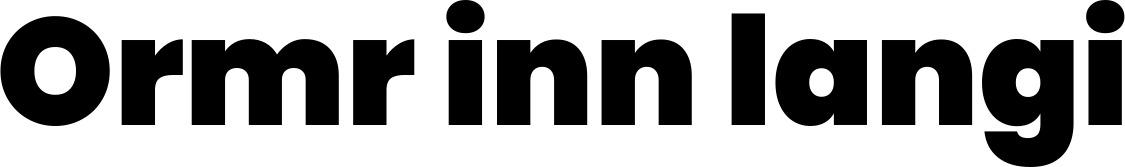 Vorschau des Bootsnamens "Ormr inn langi" als Schriftzug für "Bootsbeschriftung Fett 31"