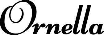 Vorschau des Bootsnamens "Ornella" als Schriftzug für "Bootsbeschriftung Klassisch 76-A"