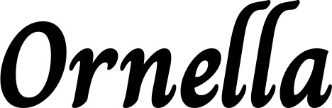 Vorschau des Bootsnamens "Ornella" als Schriftzug für "Bootsbeschriftung Klassisch 51"