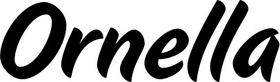 Vorschau des Bootsnamens "Ornella" als Schriftzug für "Bootsbeschriftung Klassisch 19"