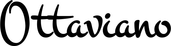 Vorschau des Bootsnamens "Ottaviano" als Schriftzug für "Bootsbeschriftung Klassisch 81"