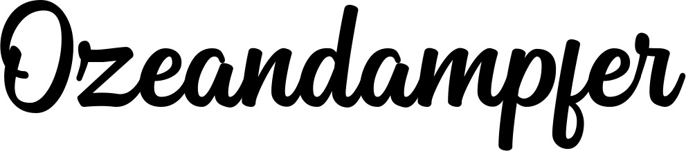 Vorschau des Bootsnamens "Ozeandampfer" als Schriftzug für "Style Klassisch 43"