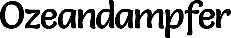 Vorschau des Bootsnamens "Ozeandampfer" als Schriftzug für "Bootsbeschriftung Klassisch 94"