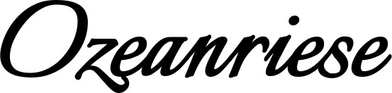 Vorschau des Bootsnamens "Ozeanriese" als Schriftzug für "Style Klassisch 58"