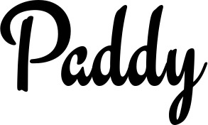 Bootsname 'Paddy' angezeigt als 'Bootsbeschriftung Klassisch 63'