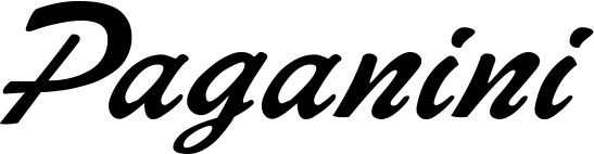 Vorschau des Bootsnamens "Paganini" als Schriftzug für "Bootsbeschriftung Klassisch 12"