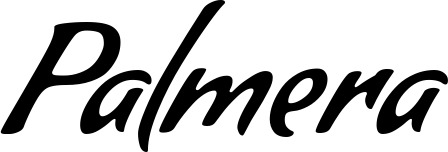 Vorschau des Bootsnamens "Palmera" als Schriftzug für "Bootsbeschriftung Klassisch 57"