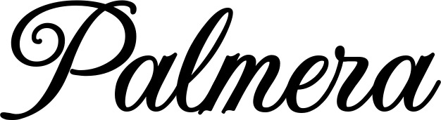 Vorschau des Bootsnamens "Palmera" als Schriftzug für "Bootsbeschriftung Klassisch 70"