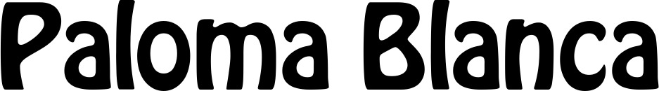 Vorschau des Bootsnamens "Paloma Blanca" als Schriftzug für "Bootsbeschriftung Fett 01"