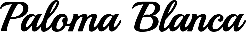 Vorschau des Bootsnamens "Paloma Blanca" als Schriftzug für "Bootsbeschriftung Klassisch 86"