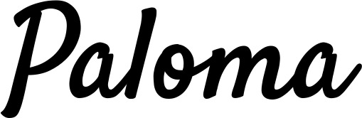 Vorschau des Bootsnamens "Paloma" als Schriftzug für "Bootsbeschriftung Klassisch 96"
