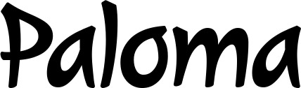 Vorschau des Bootsnamens "Paloma" als Schriftzug für "Bootsbeschriftung Klassisch 72"
