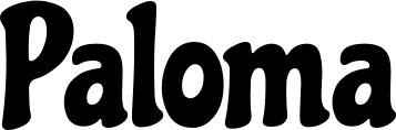 Vorschau des Bootsnamens "Paloma" als Schriftzug für "Bootsbeschriftung Klassisch 53"