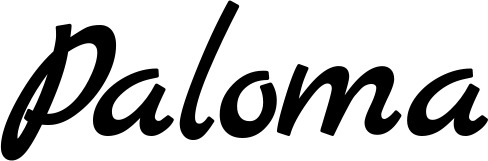 Vorschau des Bootsnamens "Paloma" als Schriftzug für "Bootsbeschriftung Klassisch 77"