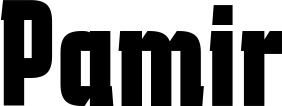 Vorschau des Bootsnamens "Pamir" als Schriftzug für "Bootsbeschriftung Fett 41"