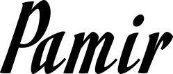 Vorschau des Bootsnamens "Pamir" als Schriftzug für "Bootsbeschriftung Klassisch 93"