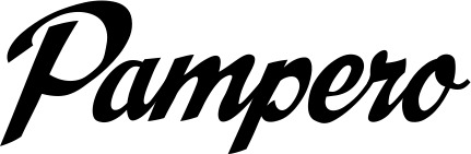 Vorschau des Bootsnamens "Pampero" als Schriftzug für "Bootsbeschriftung Klassisch 29"