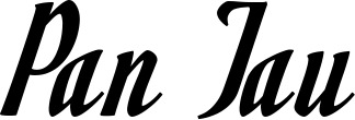 Vorschau des Bootsnamens "Pan Tau" als Schriftzug für "Style Klassisch 93"