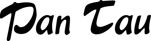 Vorschau des Bootsnamens "Pan Tau" als Schriftzug für "Bootsbeschriftung Klassisch 15"