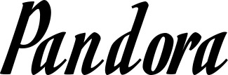 Vorschau des Bootsnamens "Pandora" als Schriftzug für "Bootsbeschriftung Klassisch 93"