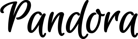 Vorschau des Bootsnamens "Pandora" als Schriftzug für "Bootsbeschriftung Klassisch 105"