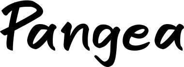 Vorschau des Bootsnamens "Pangea" als Schriftzug für "Bootsbeschriftung Klassisch 95"