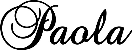 Vorschau des Bootsnamens "Paola" als Schriftzug für "Bootsbeschriftung Klassisch 02-A"