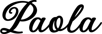 Vorschau des Bootsnamens "Paola" als Schriftzug für "Bootsbeschriftung Klassisch 69"