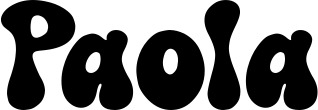 Vorschau des Bootsnamens "Paola" als Schriftzug für "Bootsbeschriftung Neu 62"