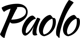 Vorschau des Bootsnamens "Paolo" als Schriftzug für "Bootsbeschriftung Klassisch 73"