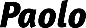 Vorschau des Bootsnamens "Paolo" als Schriftzug für "Bootsbeschriftung Kursiv 01"