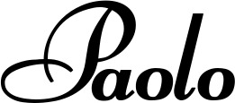 Vorschau des Bootsnamens "Paolo" als Schriftzug für "Bootsbeschriftung Klassisch 76-A"