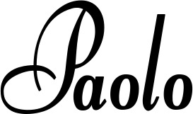 Vorschau des Bootsnamens "Paolo" als Schriftzug für "Bootsbeschriftung Klassisch 76"