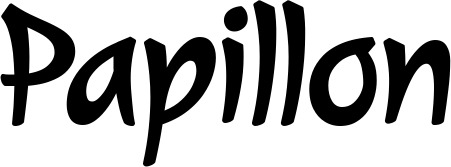 Vorschau des Bootsnamens "Papillon" als Schriftzug für "Bootsbeschriftung Klassisch 72"