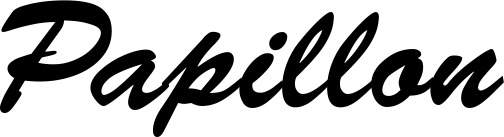 Vorschau des Bootsnamens "Papillon" als Schriftzug für "Style Klassisch 03"