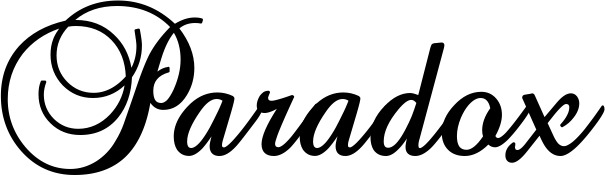 Vorschau des Bootsnamens "Paradox" als Schriftzug für "Bootsbeschriftung Klassisch 02-A"