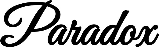 Vorschau des Bootsnamens "Paradox" als Schriftzug für "Style Klassisch 68"