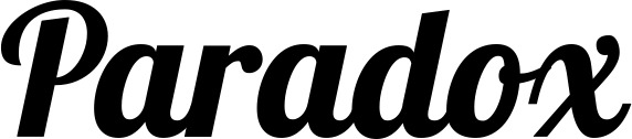 Vorschau des Bootsnamens "Paradox" als Schriftzug für "Bootsbeschriftung Neu 60"
