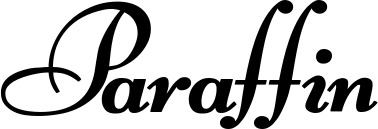 Vorschau des Bootsnamens "Paraffin" als Schriftzug für "Bootsbeschriftung Klassisch 76-A"
