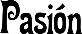 Vorschau des Bootsnamens "Pasión" als Schriftzug für "Bootsbeschriftung Neu 44"