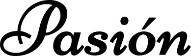 Vorschau des Bootsnamens "Pasión" als Schriftzug für "Bootsbeschriftung Klassisch 84"