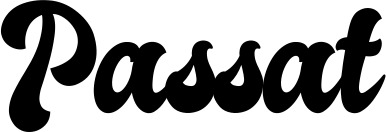 Vorschau des Bootsnamens "Passat" als Schriftzug für "Bootsbeschriftung Klassisch 41"