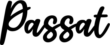 Vorschau des Bootsnamens "Passat" als Schriftzug für "Bootsbeschriftung Klassisch 74"