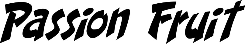 Vorschau des Bootsnamens "Passion Fruit" als Schriftzug für "Bootsbeschriftung Klassisch 31"